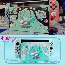 Anime Peripheral Hatsune Miku Cartoon Beauty Girl Switch Oled Protective Case Ns Game Peripheral Protective Case Cute Miku Toy