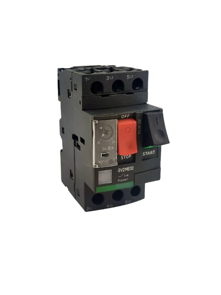 GV2ME32 Motor circuit breaker, TeSys Deca, 3P, 24 to 32A, thermal magnetic, screw clamp terminals, button control