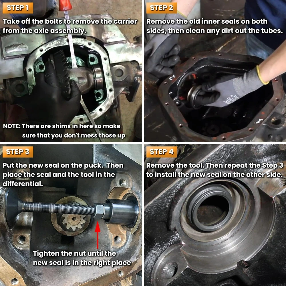 أداة تركيب الختم الجانبي للمحور الداخلي لـ Dana 30/44/60 التفاضلات الأمامية لسيارة جيب دودج فورد شيفروليه فولفو ايسوزو جاكوار #3