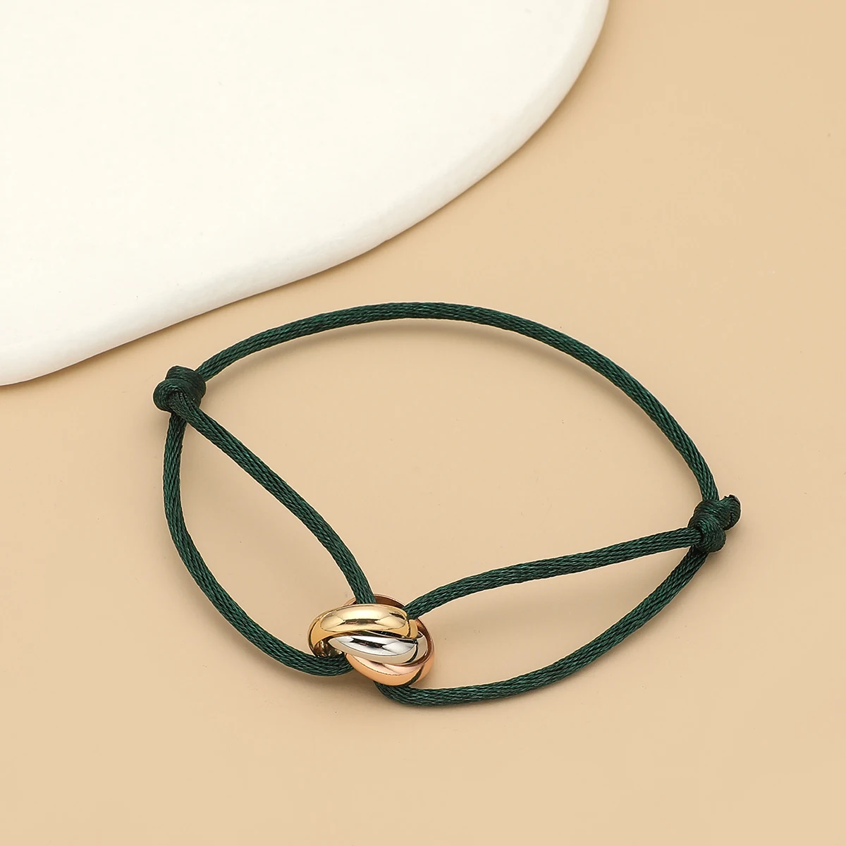 2024 heißer verkauf Armband 3 Farbe Metall Schnalle Hand Kette Einstellbar Frauen Männer Schwarz Seil Armband für Frauen Schmuck Party geschenke