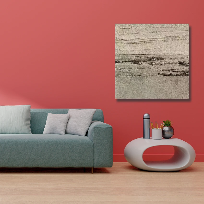 

Декоративная офисная стена ручной работы, большая серая абстрактная картина маслом, картина на холсте, без рамы, художественные холщовые фрески для стены