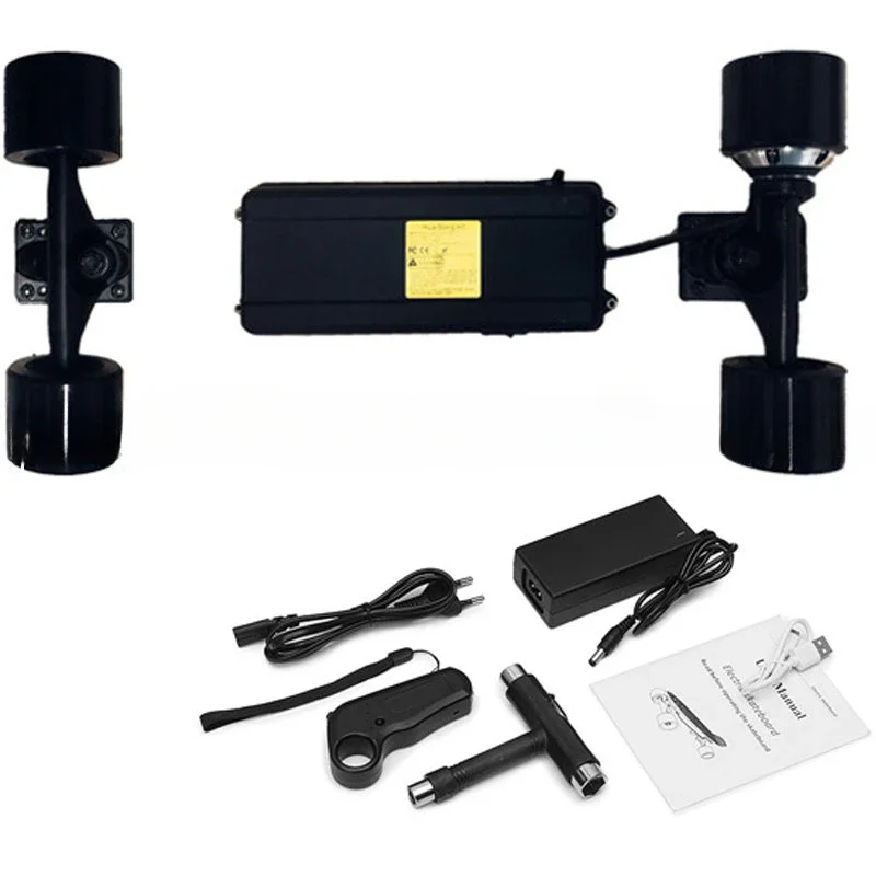 Four-wheel skateboard modification kit full set accessories hub motor controller battery box 2.2ah double drive