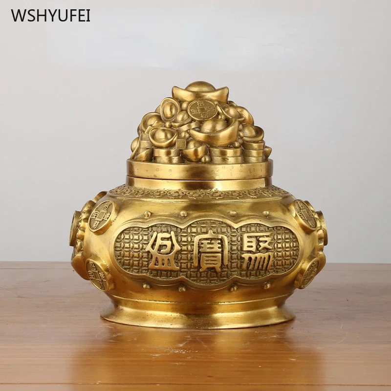 1pcs Treasure Basin Ornament Home Feng Shui Ornament Office desktop decorations Store opening gifts Home decor  accessories