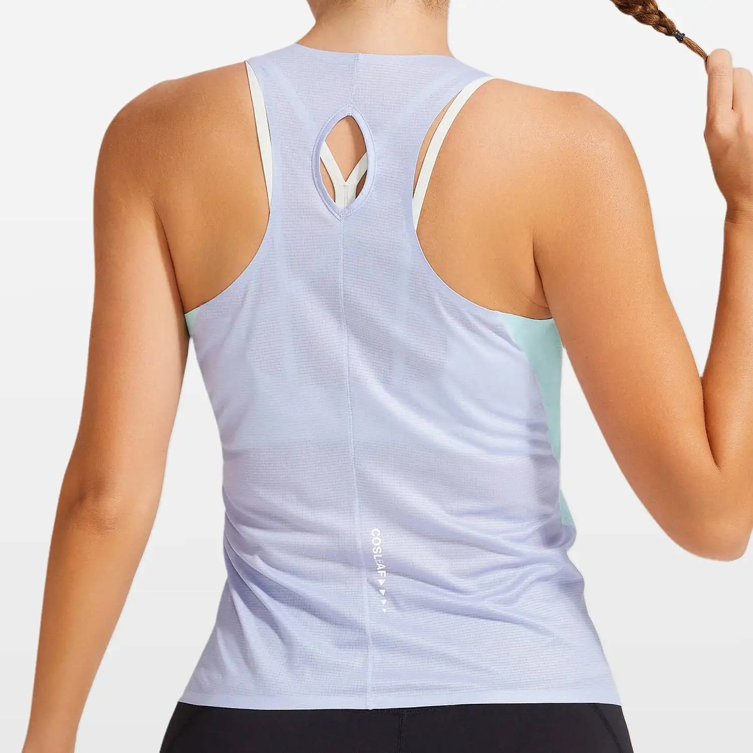 سترة للجري للرجال والنساء، سرعة قابلة للتعديل، سريعة الجفاف، قابلية التهوية، بدون أكمام، سترة رياضية علوية، تي شيرت ماراثون #1