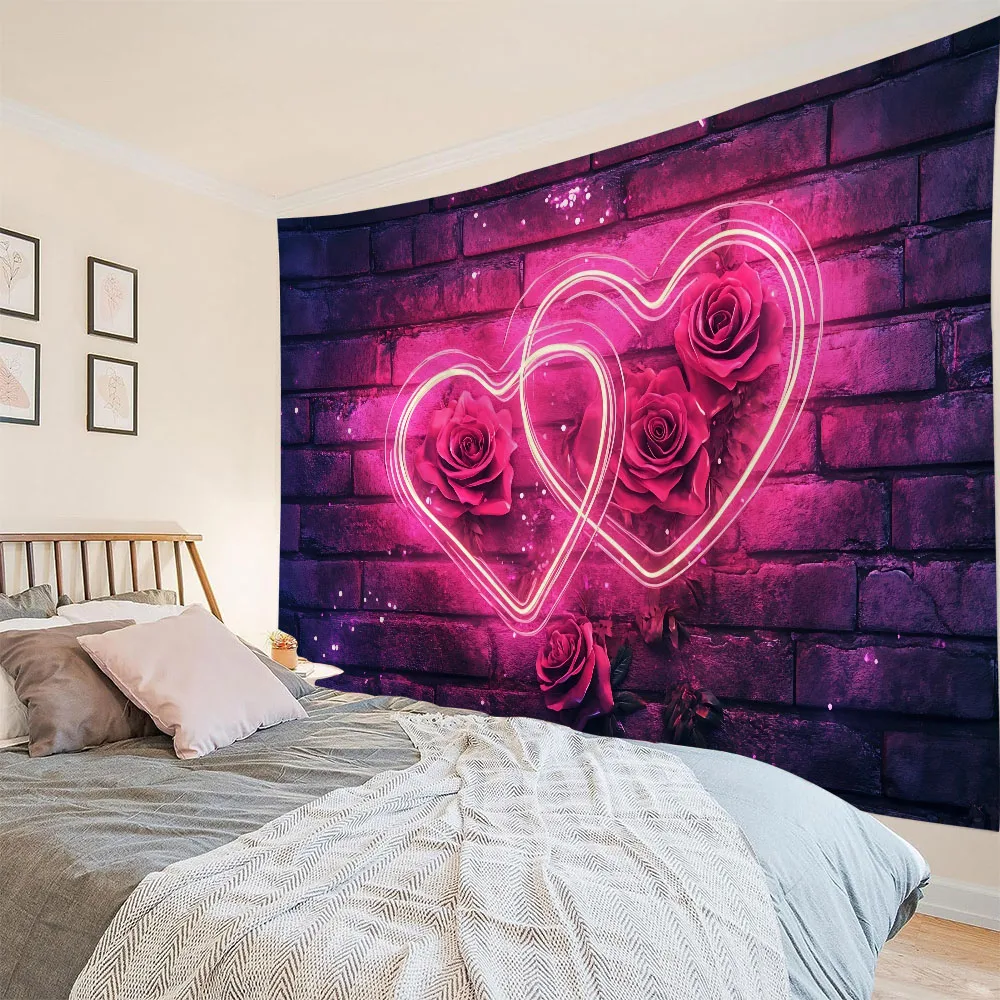 

Love Wall Art Decoration Tapestry, Dreamy Background Poster Home Wall Hanging Cloth Bohemian Living Room Bedroom Decoration