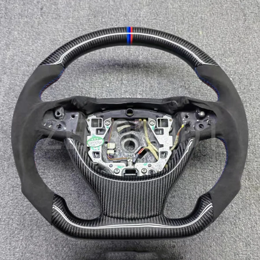 100% Real Carbon Fiber Car Steering Wheel For BMW F10 M5 F07 F11 F18 No Paddle Shift