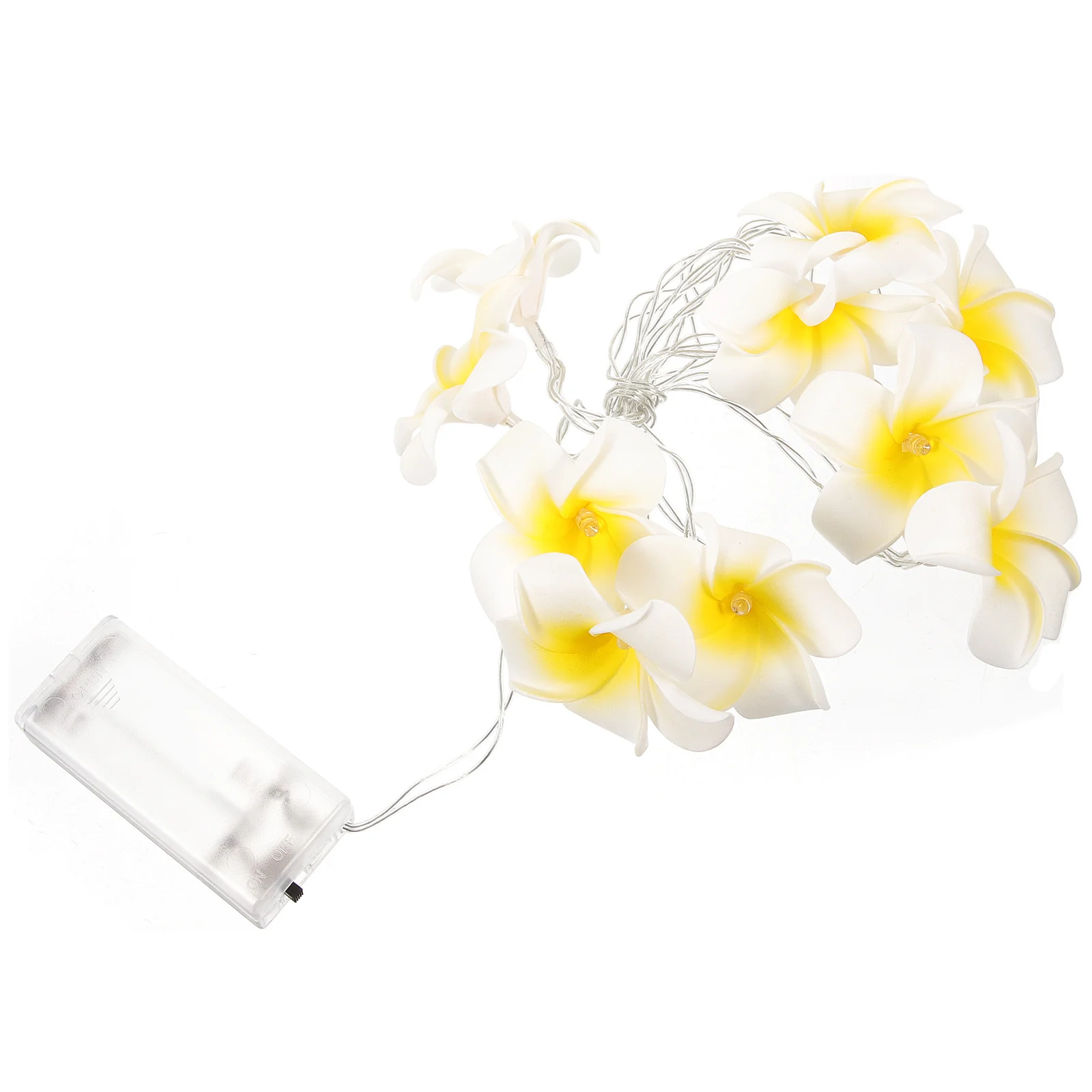 أضواء زهرة بلوميريا اصطناعية Led 1.5 متر أبيض دافئ لحفلات الزفاف وأعياد الميلاد ديكور فندق المرحلة الديكور بلوميريا #3