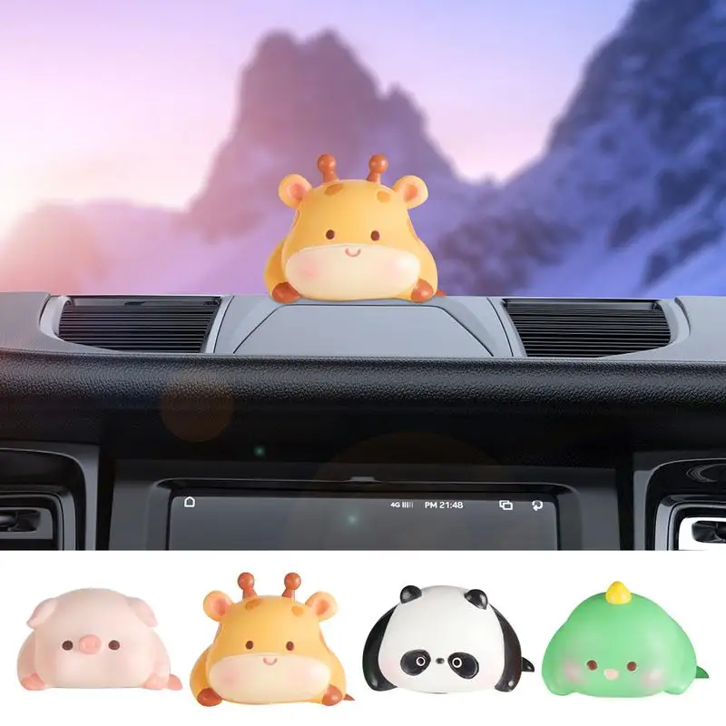 Animal Dashboard Decor Panda Doll Cute Small Car Ornaments Funny Dashboard Decor Car Interior Accessories For Women