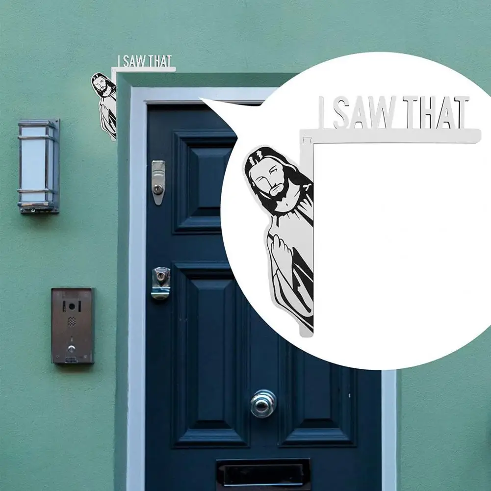 

Jesus Door Topper Decoration Wood Door Corner Sign Wooden Door Frame Ornament Set Jesus Savior Corner Decoration Left Right