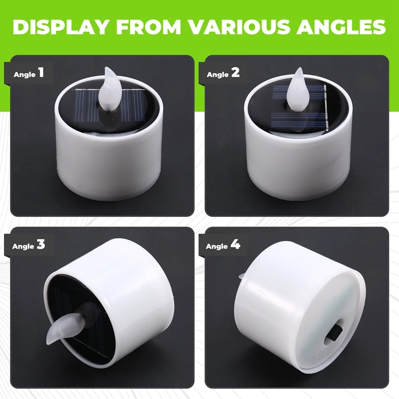 شمعة شمسية مقاومة للماء، ضوء عديم اللهب، ضوء شمعة معًا، شمعة فناء الحديقة، شمعة إضاءة مزخرفة، ضوء زخرفي