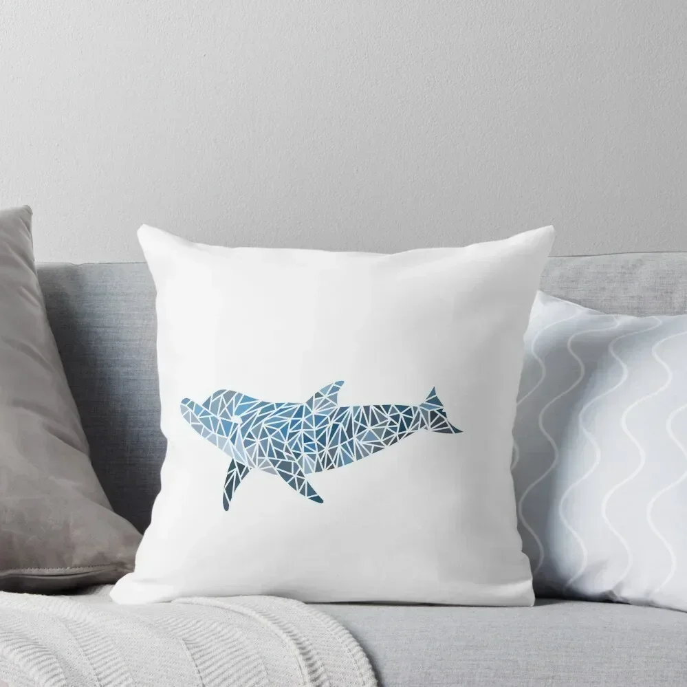 

Geometric blue dolphin Throw Pillow Decorative Sofa Cushions Cushion Cover Luxury Cushion Child pillow pillowcase pillow