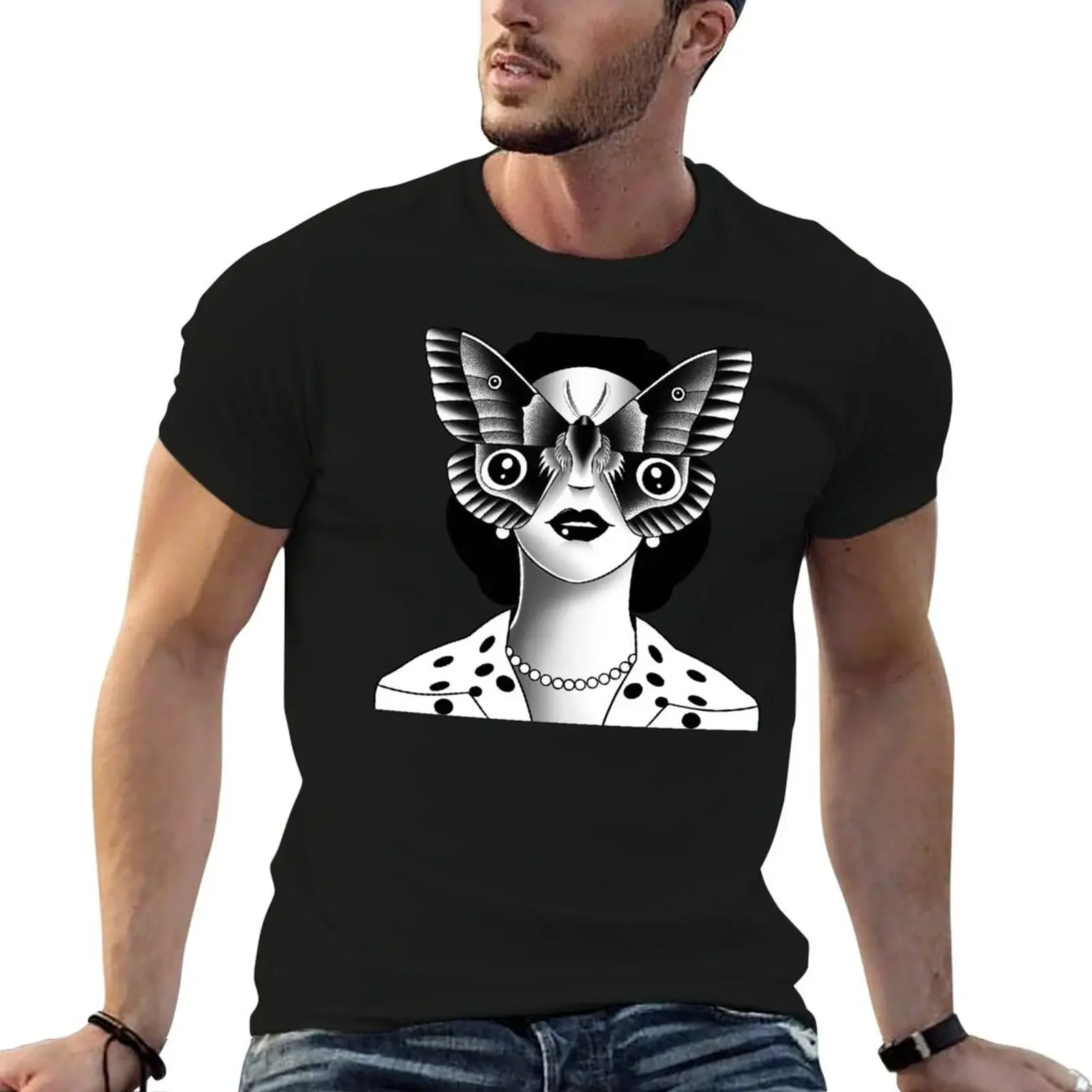 Moth Head! T-Shirt shirts graphic tee graphic t shirt vintage slim fit t shirts for men