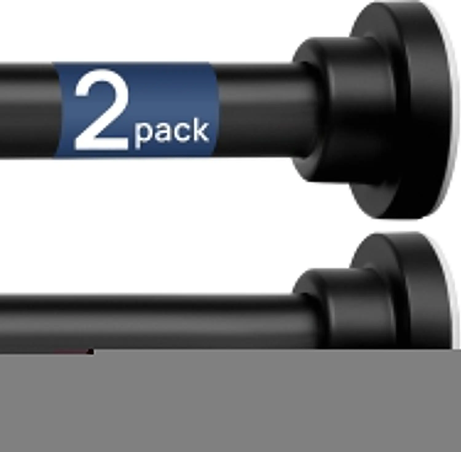 

Комплект из 2 регулируемых пружинных карнизов для штор, 32-66 дюймов, из матовой черной нержавеющей стали, без сверления, для окон и душевых кабин