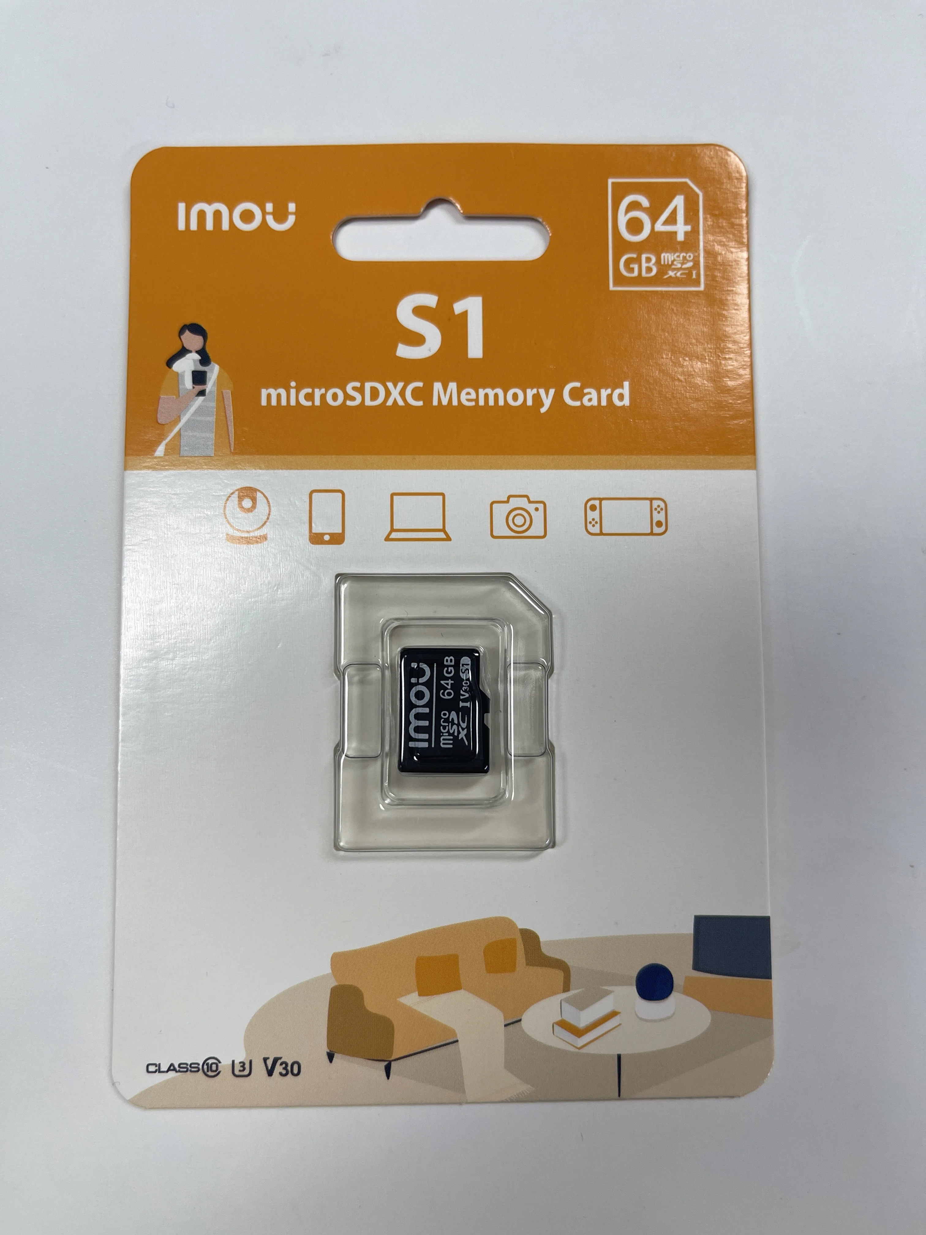 IMOU karta pamięci 64GB oryginalna szybka klasa 10 karta Micro SD przenośna karta Flash TF dla kamera monitorująca