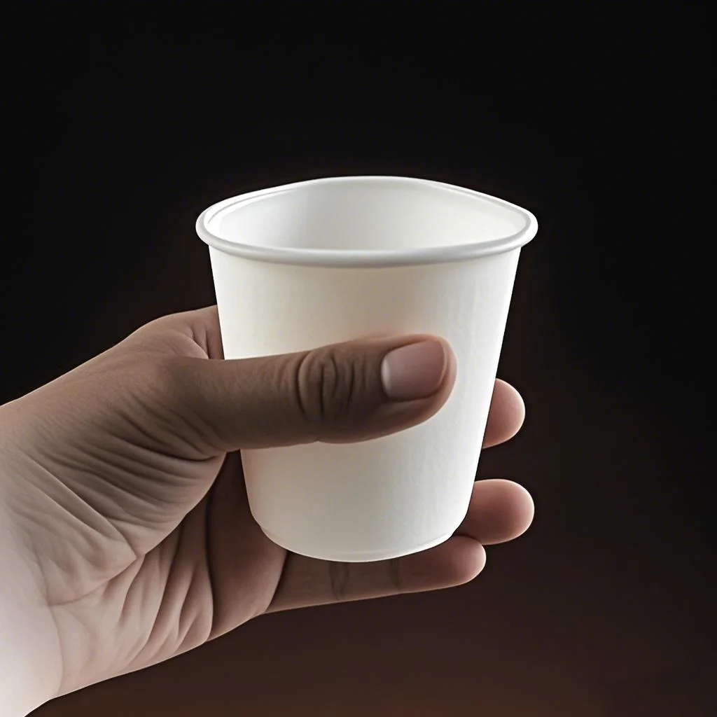 Copo de papel de látex, truques de mágica, copo aparecendo da mão vazia, copos super realistas, ilusão de palco, adereço de mentalismo