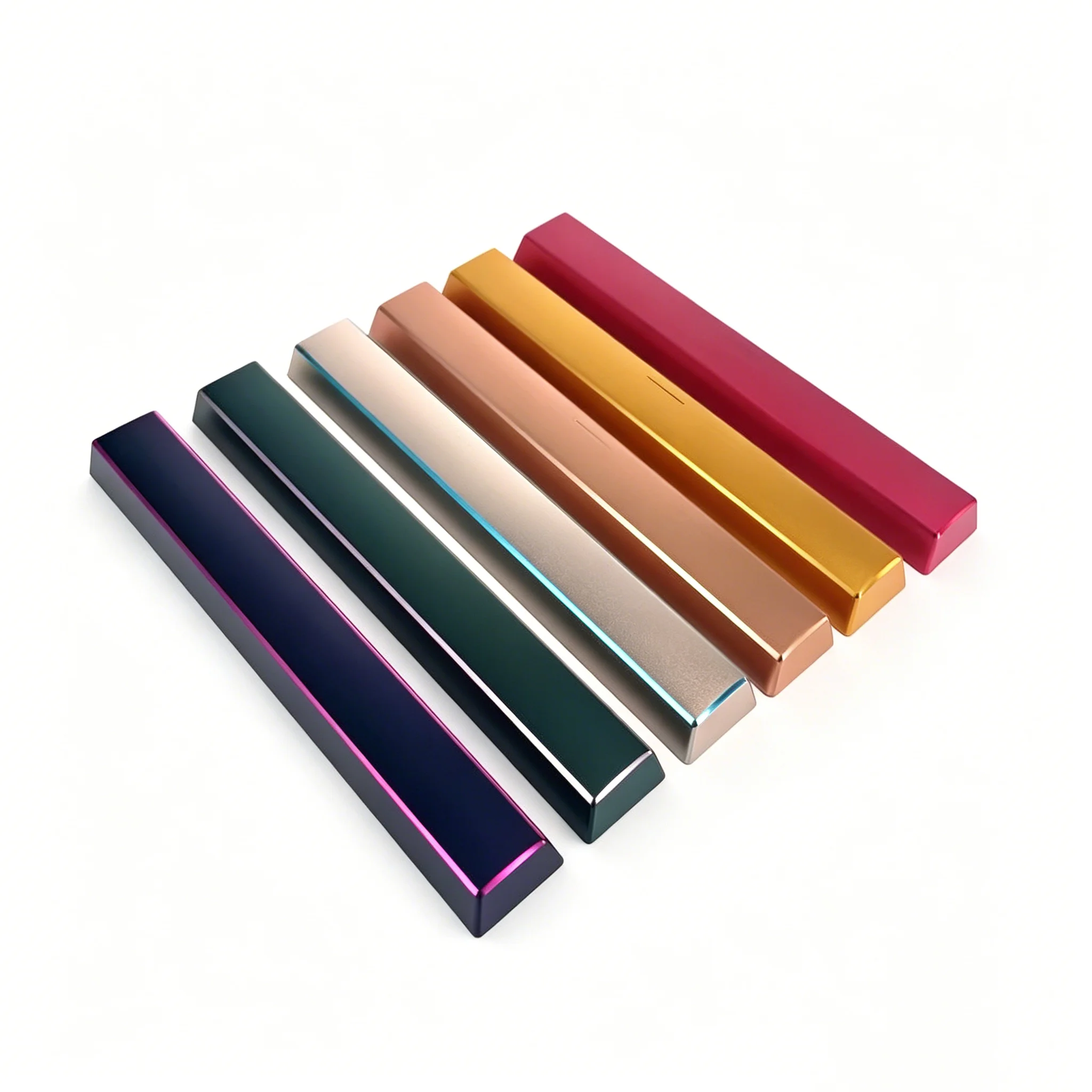 6.25u Mechanical Keyboard Metal Space Bar Keycap 7u Aluminum Alloy CNC Anodic Oxidation Spacebar Key Caps Cherry Profile