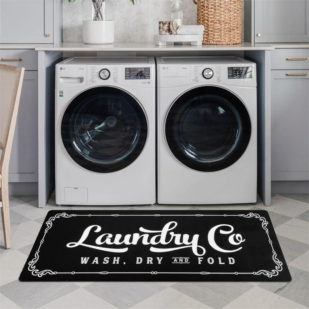 Nonslip Laundry Room Kitchen Floor Mat Long Strip Mat Interior Hallway Soft Rug Machine-washable Front Door Living Room Sofa Rug