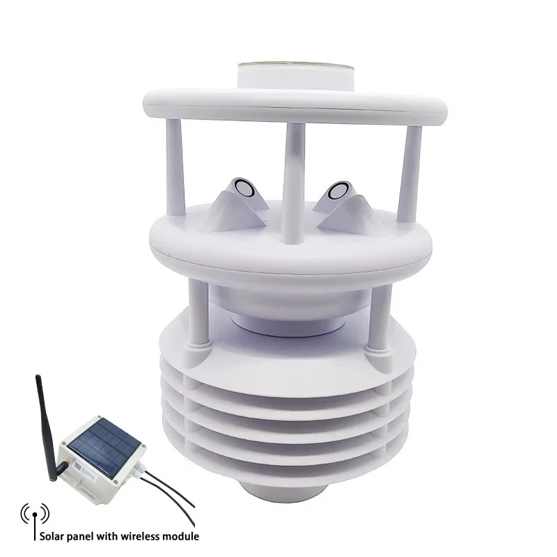 CE SDI12 WIND SPEED DIRECTION TEMPERATURE HUMIDITY PRESSURE ILLUMINATION RAINFALL SNOW WEATHER STATION FOR SOLAR POWER STATION