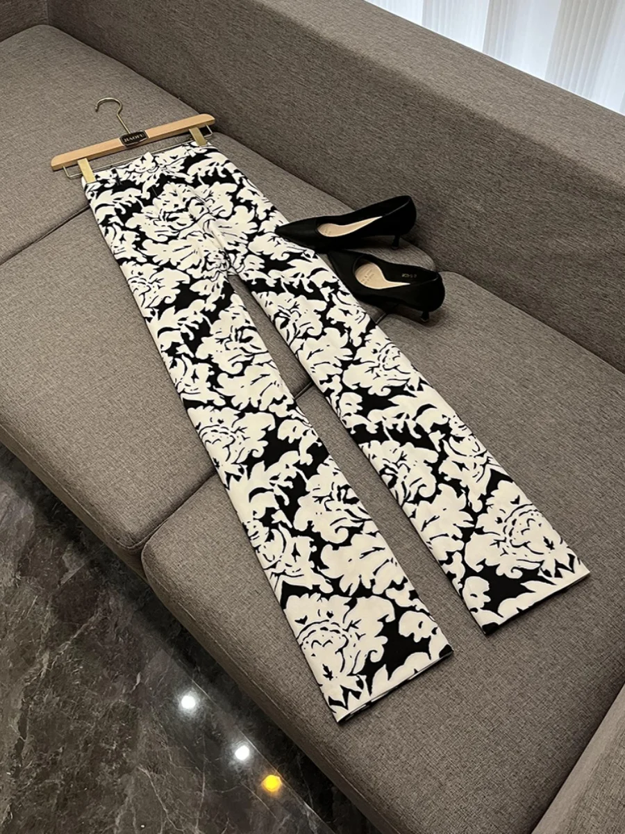 طقم بناطيل بدلة مطبوعة رقمية غير رسمية مكون من قطعتين مجموعة Celebri Elegance Faionable مجموعة الخريف النسائية JF Origin China