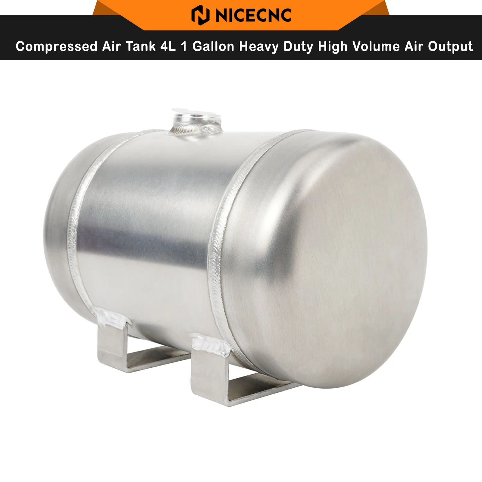 NICECNC Aluminum Compressed Air Tank 4L 1 Gallon Heavy Duty High Volume Air Output 150PSI Car Motorcycle ATV UTV Universal Parts
