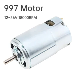 997 DC Motor 2-36V 18000RPM Large Torque Micro Motor for DIY Power Tools / DIY Toys / Processing Lathe with Double Ball Bearing
