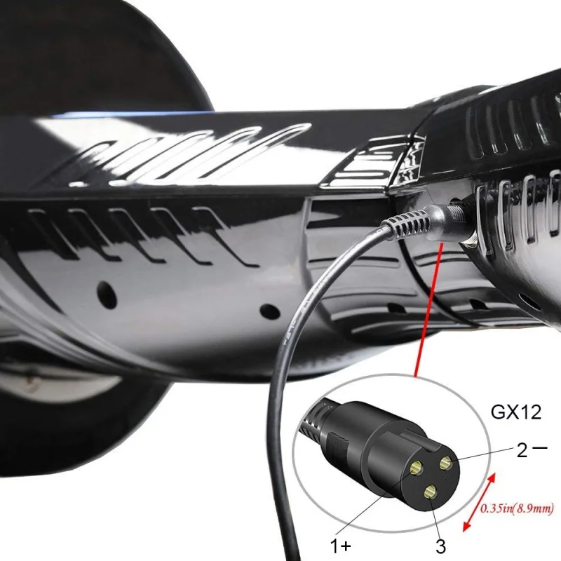 42V 2A 5A Power Adapter with 8mm Mini 3-Prong Connector,Universal Charger for 36V 10S Lithium Battery