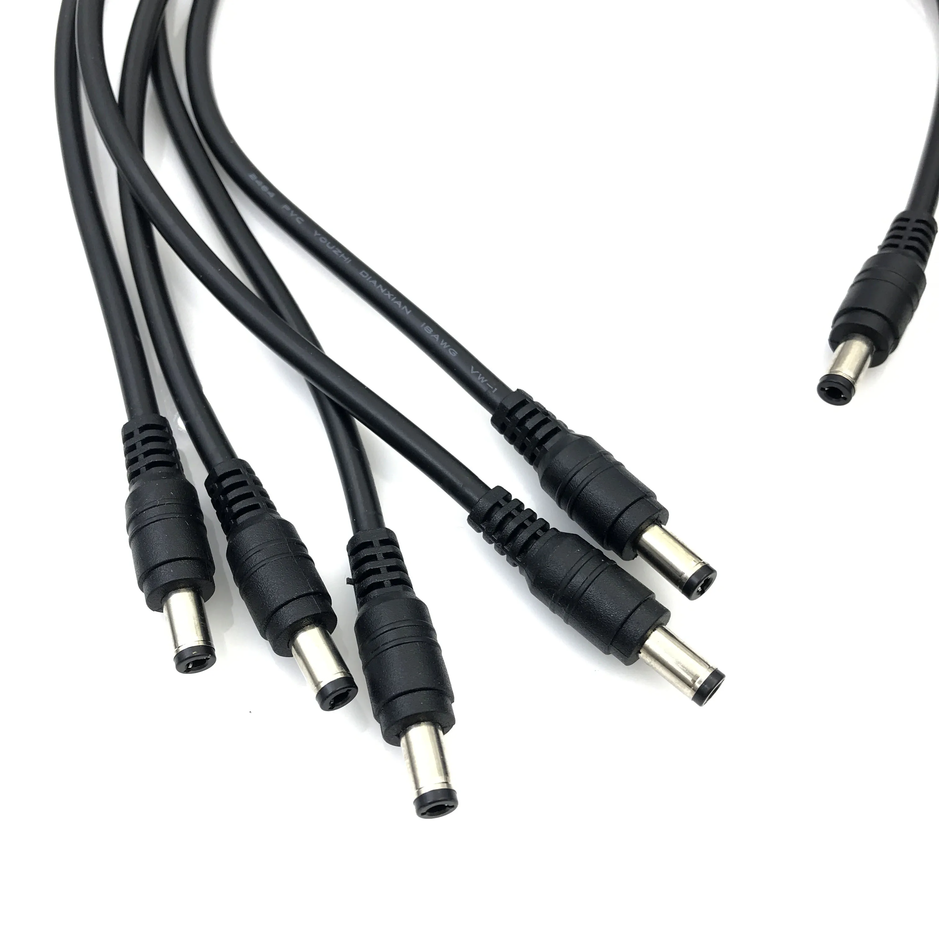 Adapter Connector Cable DC Power Plug 5.5 x 2.1mm/2.5  Male To 5.5 x 2.1mm Male Adapter Connector Cable 18AWG Monitor the power