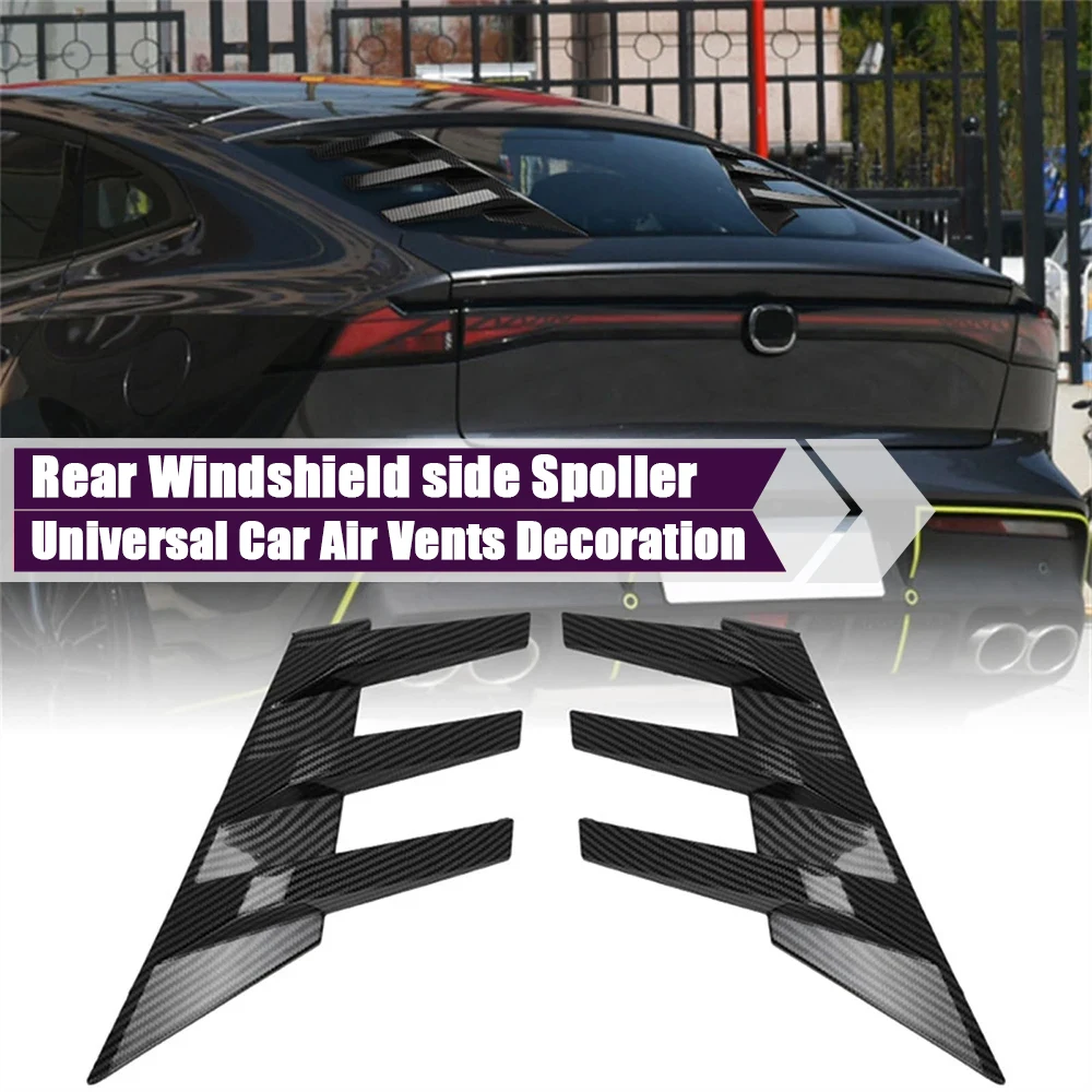 Rear Windshield Side Spoiler Side Vents Decoration General Window Louvers Universal Exterior Decorative Rear Wing  Accessories