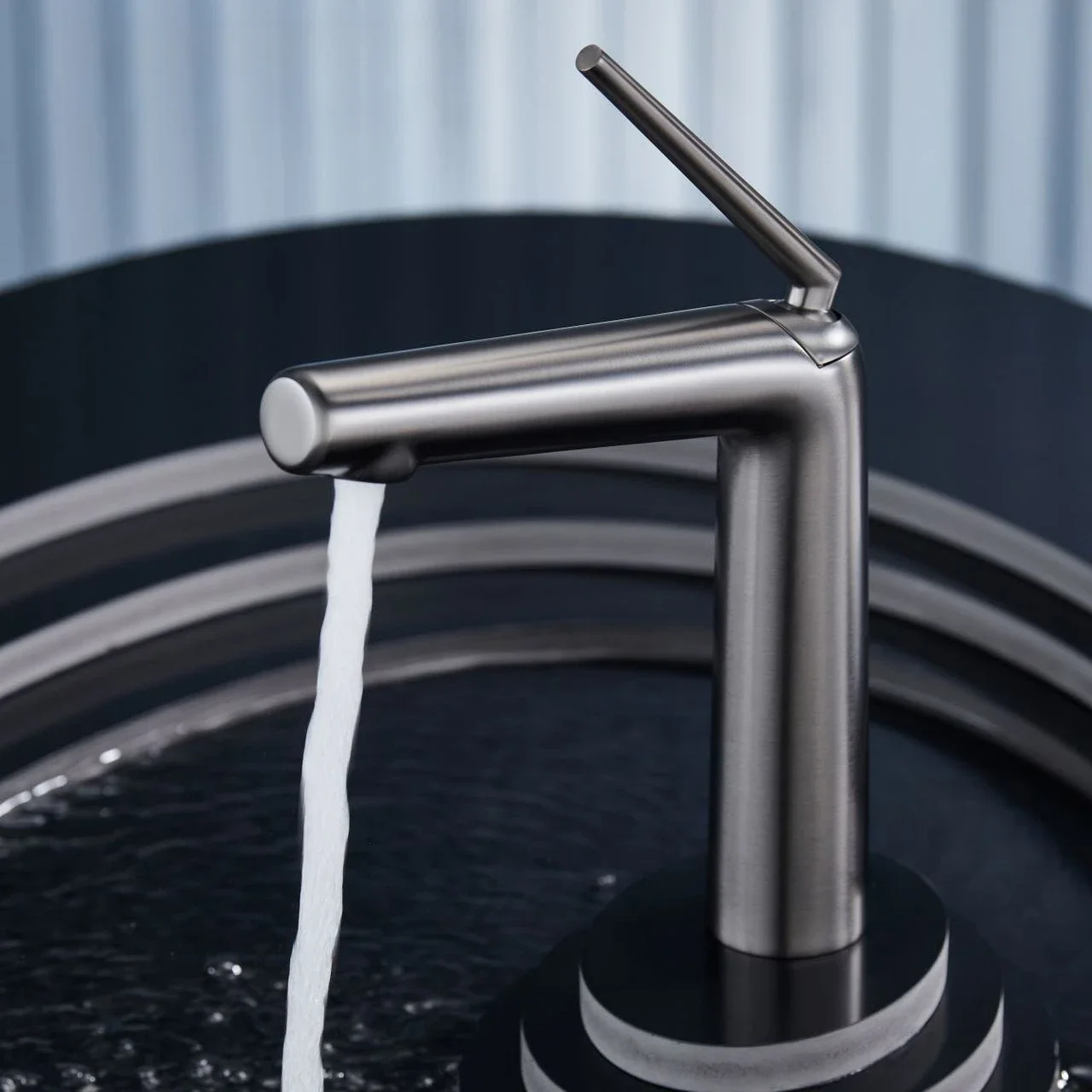 

Brushed Gold Brass Bathroom Basin Faucet Hot And Cold Water Mixer Taps