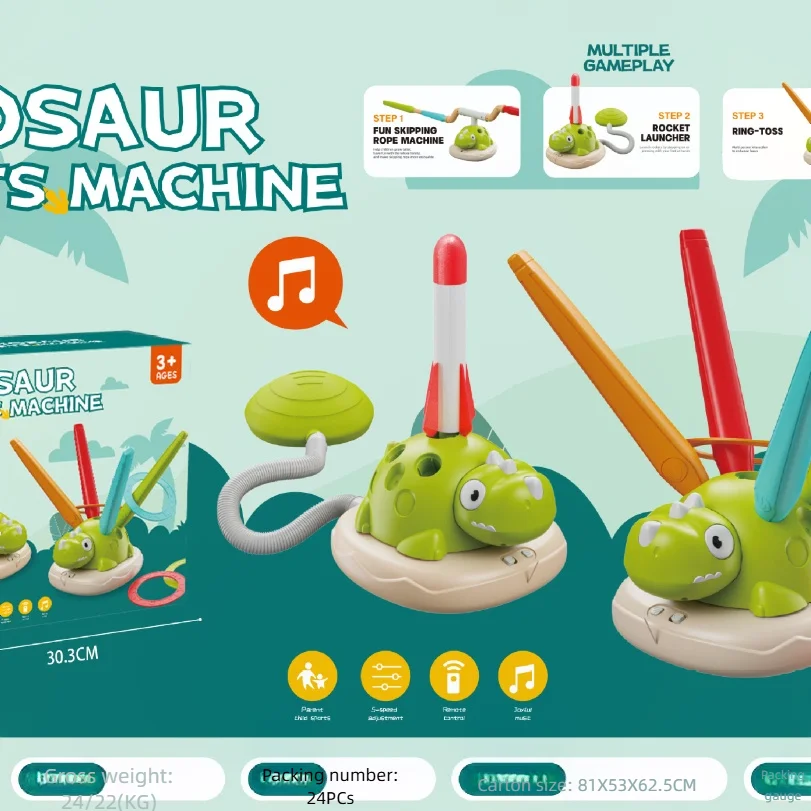 Nieuwe 3-in-1 dinosaurussportmachine Outdoor Multiplayer Interactief plezier Zintuiglijk fysiek fitnesstrainingspeelgoed