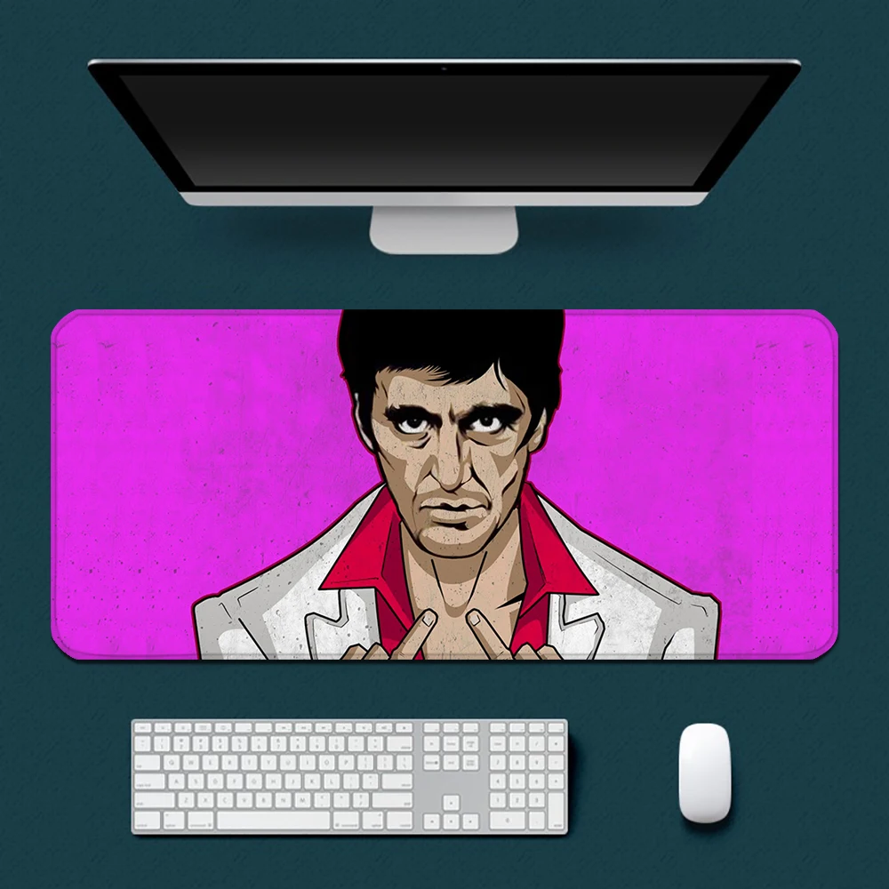 Film Scarface Tony Montana Mousepad HD Printing Computer Gamers Locking Edge Non-slip Mouse Pad XXL90x40cm Keyboard PC Desk Pad