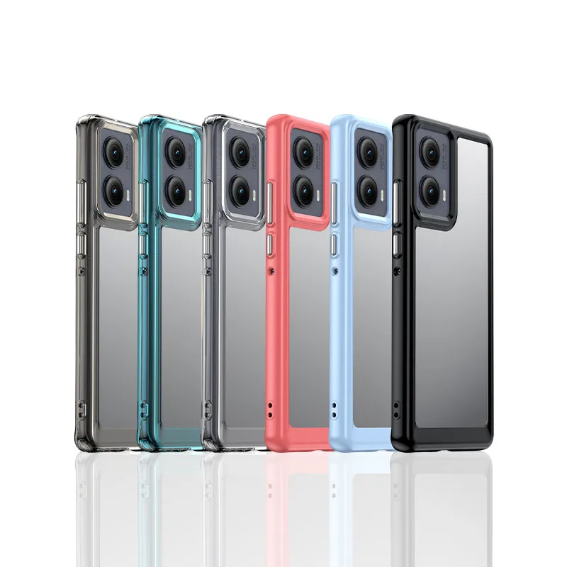 جراب لـ motorola moto edge ، حافظة من البولي يورثين الحراري ، بإطار من الأكريليك ، لـ motorola moto edge