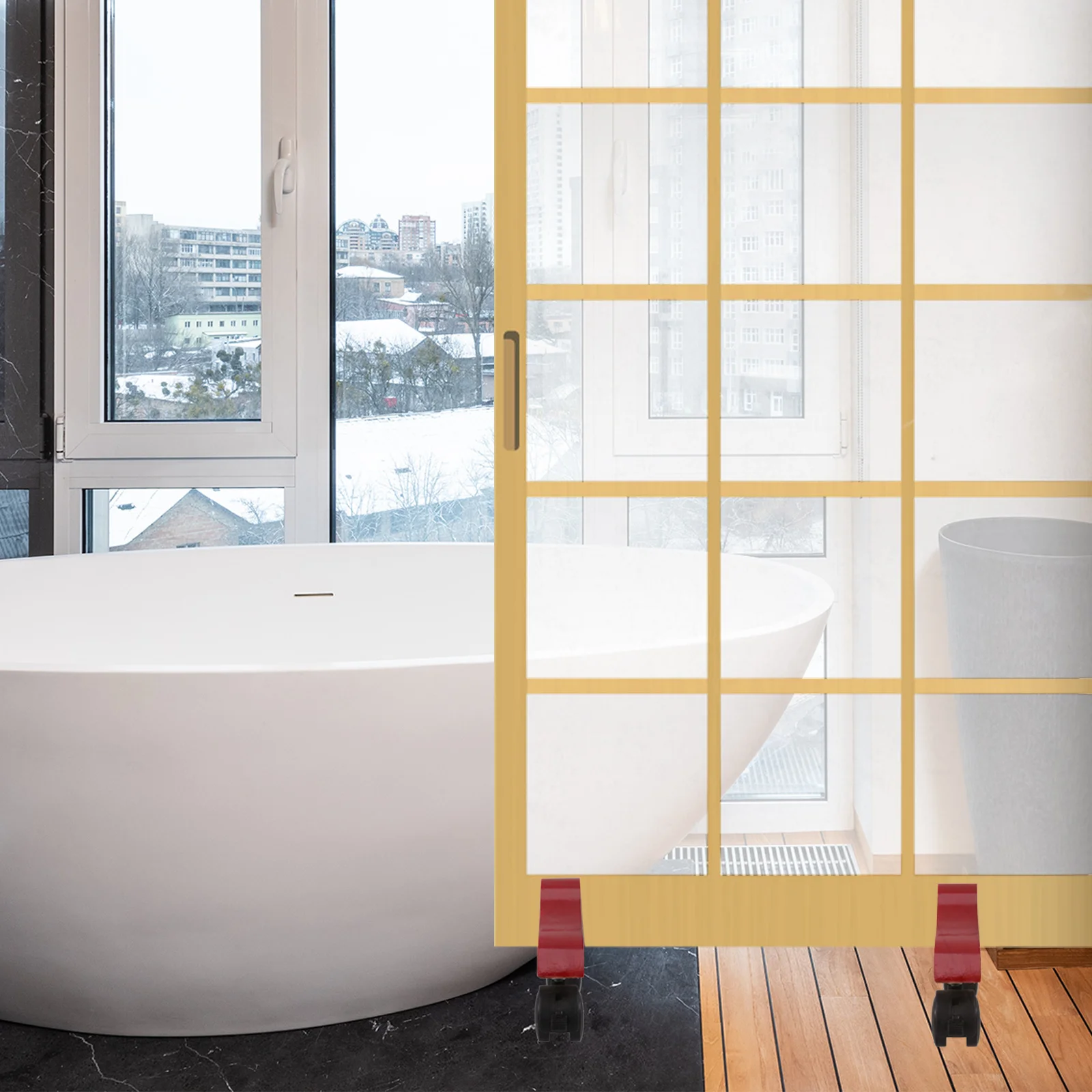 

Room Divider Stand with Movable Wheel Privacy Screen Holder Thickened Base for Home Office Hotel Partition