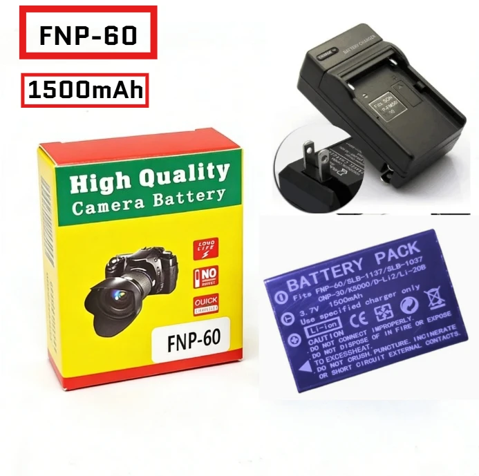 FNP-60 3.7v Rechargeable Camera Battery 1500mAh Large Capacity SLB-1137/1037 for Fujifilm F50I F501 F401 ZOOM F410 F601 F601Z