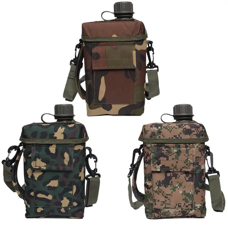 

Portable 2L outdoor water bottle Camping Supplies with Adjustable shoulder strap Wide mouth Leakproof for outdoor survival
