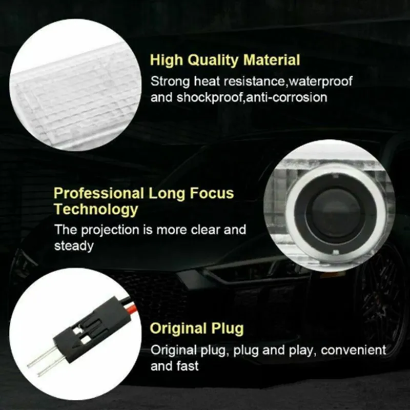 2X LED Auto-Tür-Willkommenslichter mit Geister-Schatten-Effekt, Zubehör für Range Rover Sport 2003-2020 2014 2015 2016 2017 2018 2019 2020 – Detail 5
