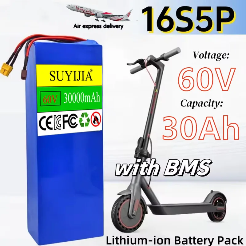 16S5P 60V 30000mAh Battery 186 - Mid Drive Motor Kit 72V 3000W recension och pris