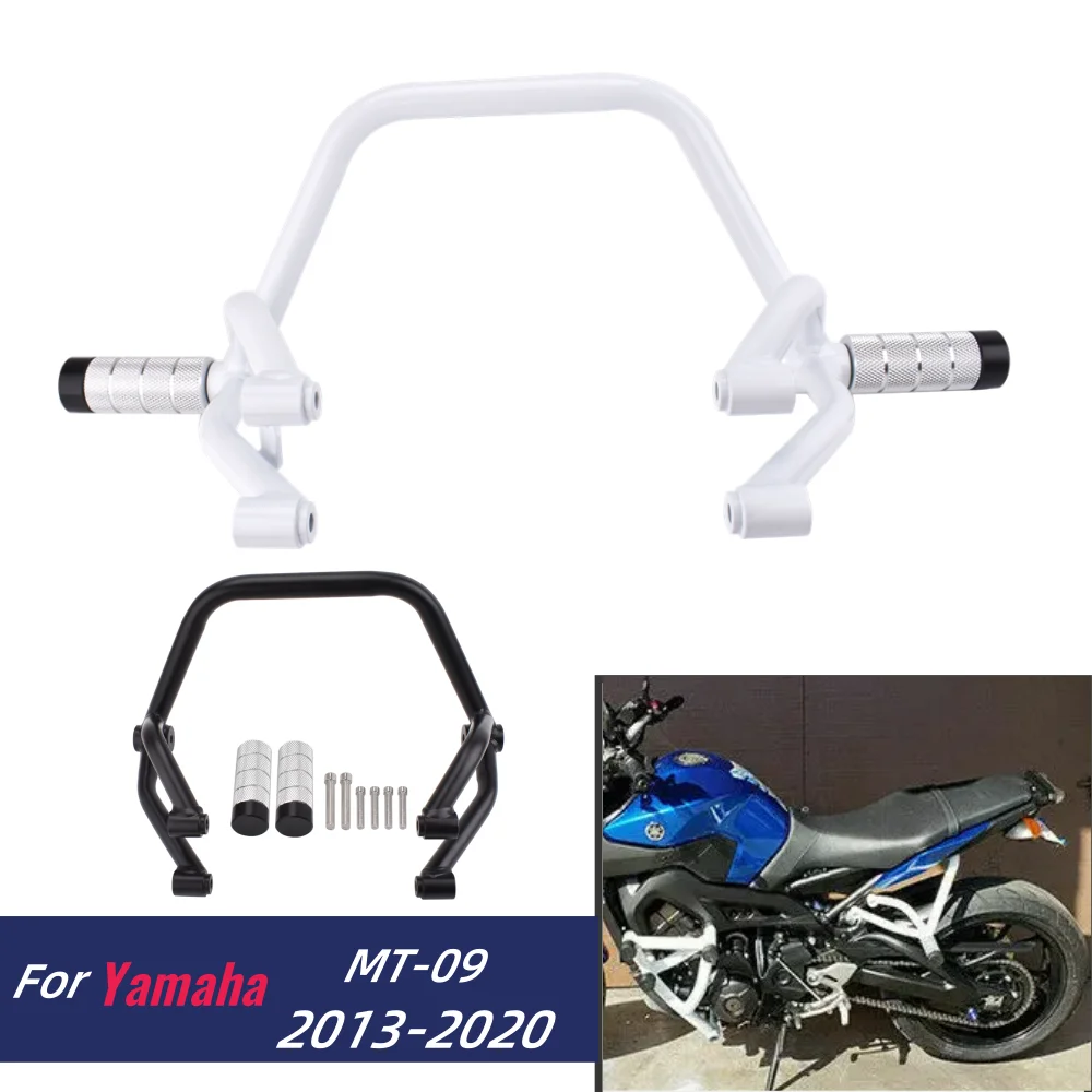 For MT 09 Crash Bar Engine Guard Frame Bumper For Yamaha MT09 MT-09 2013-2020 Motorcycle Subcage Stunt Cage Rear Passenger Peg