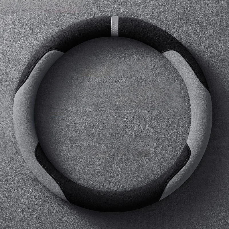 

Universal 37-38cm Steering Wheel Covers Suede Leather Breathable Soft Non-slip Steering Wheel Covers Car Accessories