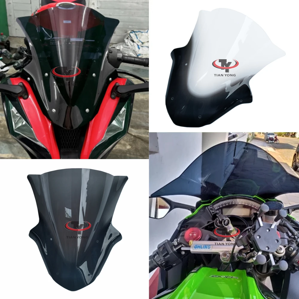 For ZX10R ZX 10R ZX-10R 2011 2012 2013 2014 2015 black motorcycle screen Windshield WindScreen Gradient Smoke Black
