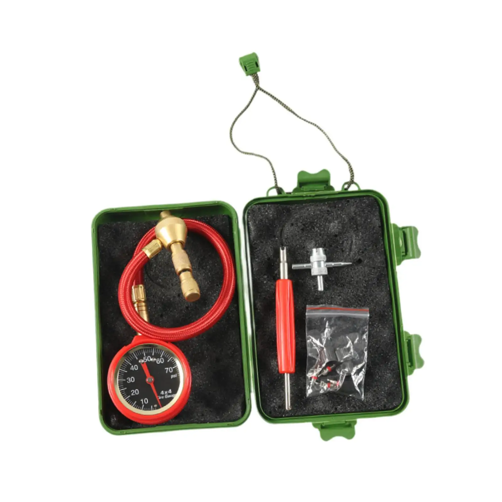 Kit de desinflado de neumáticos profesional de alto rendimiento con estuche medidor de presión de neumáticos portátil para vehículos todoterreno motocicleta ATV