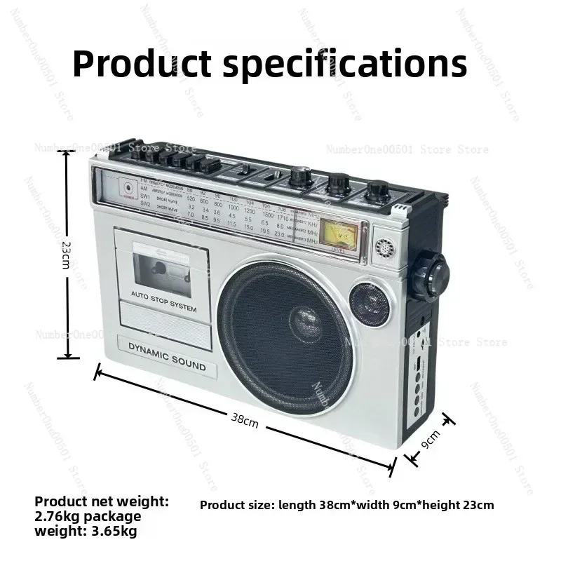 Vintage tape recorder Bluetooth playback and charging multi-function machine HIFI high sound quality party
