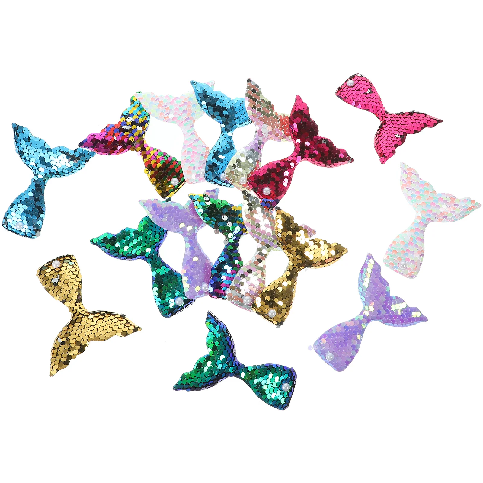 

16 шт., аксессуары для волос русалки для девочек, милые блестящие заколки, декоративные, безопасные, удобные заколки для волос с хвостом русалки
