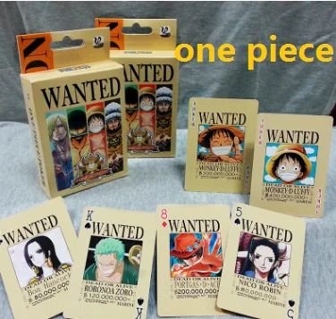 54Pcs/set One Piece Figures Collectible Monkey D. Luffy Chopper Poker Card Roronoa Zoro Playing Cards Box Packing Kids Gift Toys