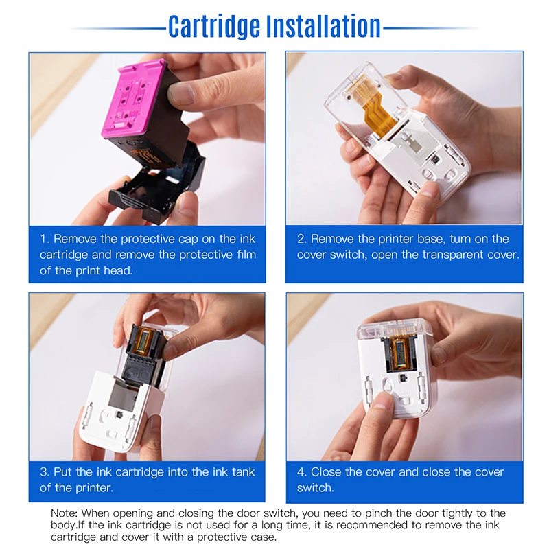 Replacement Ink Cartridge For Kongten Mbrush Mini Handheld Inkjet Printer Small Replace Refill Kit Black and Color Ink Cartridge