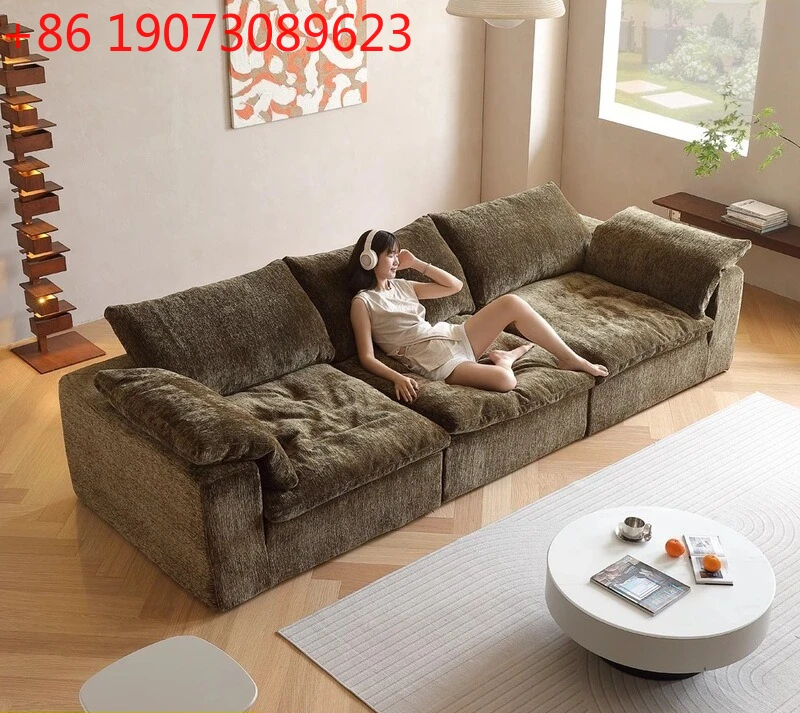 

Модульный диван для гостиной, новый, съемный, моющийся, прямой, зеленый, в стиле ваби-саби, из ткани шенилл