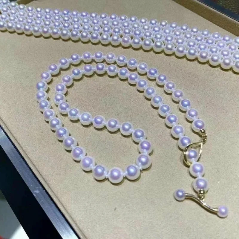 

elegant 9-10mm south sea round white pearl necklace 19inch 925s jewelry necklace silver necklace chains