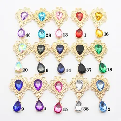 New 48*25mm 10Pcs/Set Water droplet Crystal Accessories Fashion Gorgeous Wedding Invitation Holiday Creative Decoration