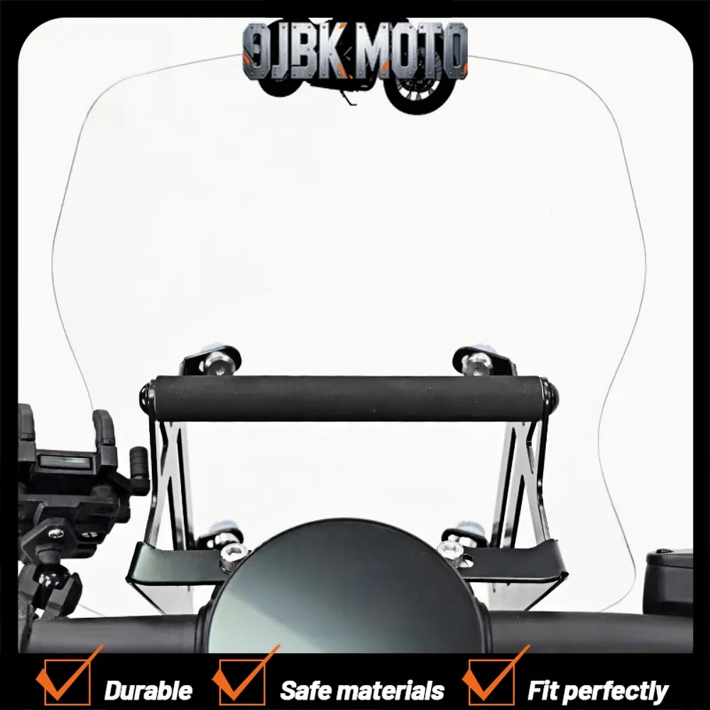Fit For QJMOTO SRV600V windshield with handrail front windshield modified heightened windshield tempered glue QJMOTO SRV600V