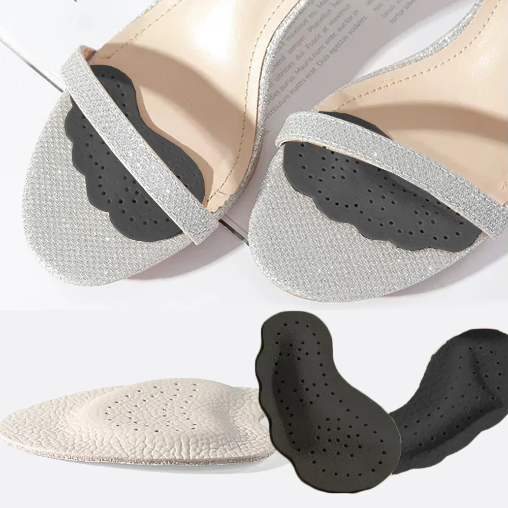 6Pcs Forefoot Pads for Sandals Anti-Slip Self-Adhesive Stickers Leather Shoe Insoles for Man Woman Slippers to Prevent Slipping